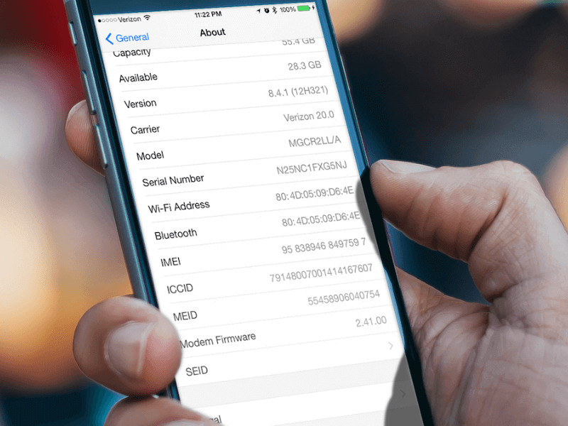 check serial number iphone