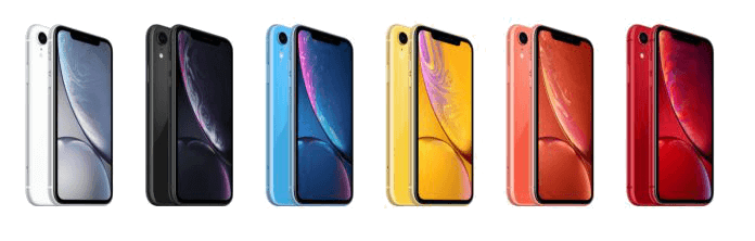 Цвета iPhone XR